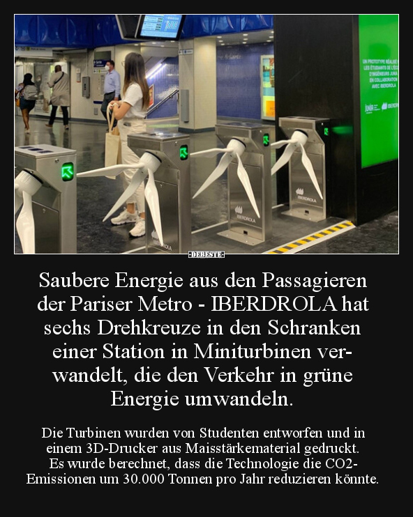 Saubere Energie aus den Passagieren der Pariser Metro.. - Lustige Bilder | DEBESTE.de