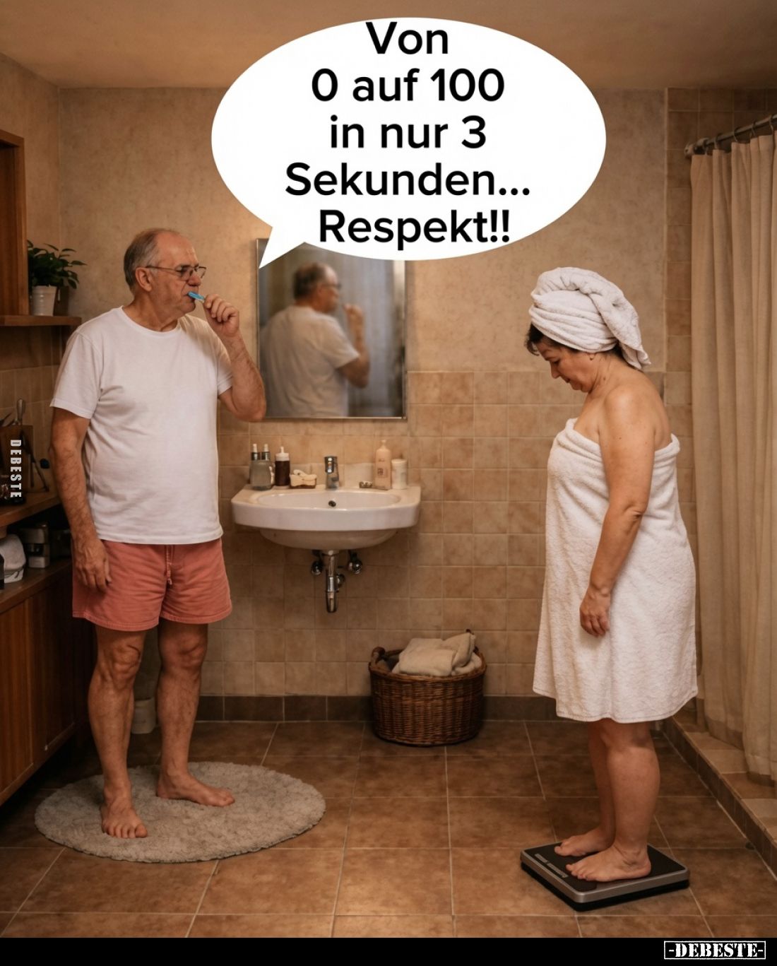 Von 0 auf 100 in nur 3 Sekunden...
Respekt!!