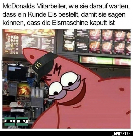 McDonalds Mitarbeiter, wie sie darauf warten, dass ein.. - Lustige Bilder | DEBESTE.de