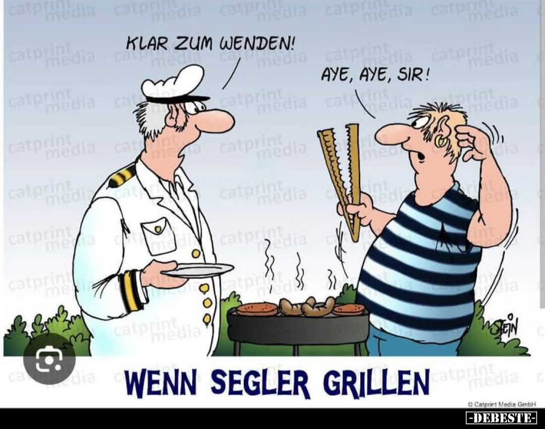 Klar zum wenden!
-
Aye, aye, Sir!
-
Wenn Segler grillen