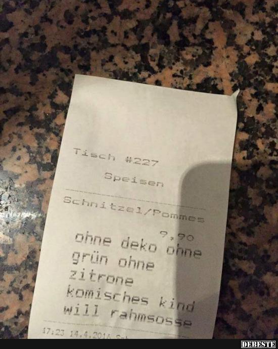 Interessant, was so alles zu einer Bestellung aufgenommen wird..