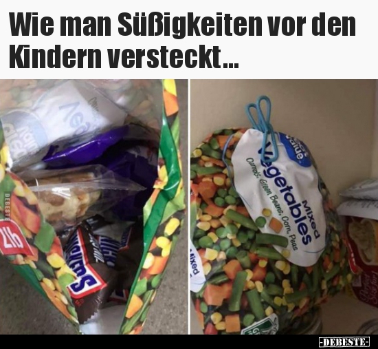 Wie man Süßigkeiten vor den Kindern versteckt... - Lustige Bilder | DEBESTE.de