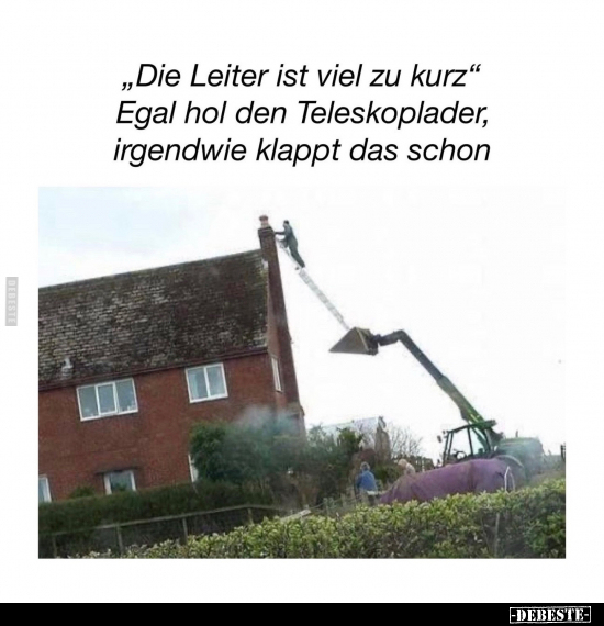 "Die Leiter ist viel zu kurz".. - Lustige Bilder | DEBESTE.de