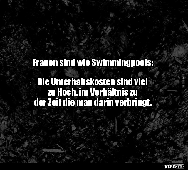 Frauen sind wie Swimmingpools:.. - Lustige Bilder | DEBESTE.de