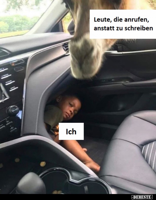 Leute, die anrufen, anstatt zu schreiben..