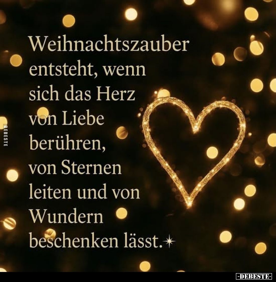 Weihnachtszauber entsteht, wenn sich das Herz von Liebe berühren, von Sternen leiten und von Wundern beschenken lässt.