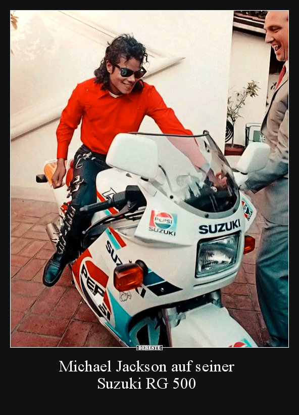 Michael Jackson auf seiner Suzuki RG 500.. - Lustige Bilder | DEBESTE.de