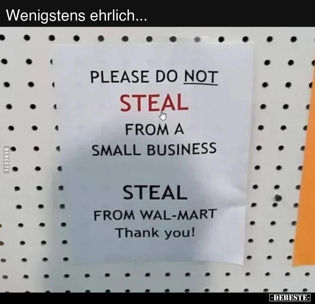 Wenigstens ehrlich...