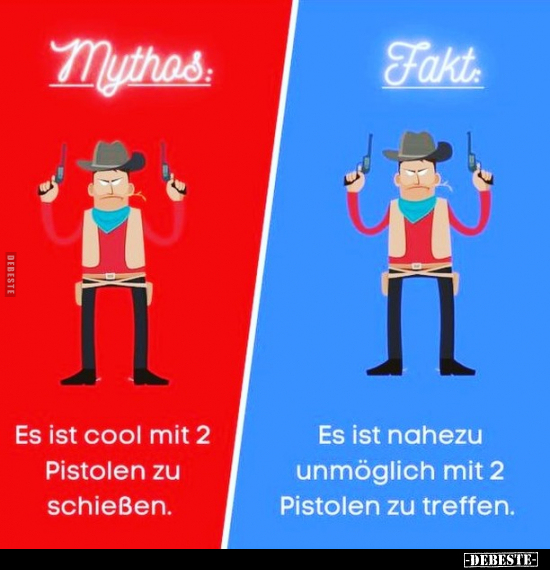 Es ist cool mit 2 Pistolen zu schießen.. - Lustige Bilder | DEBESTE.de