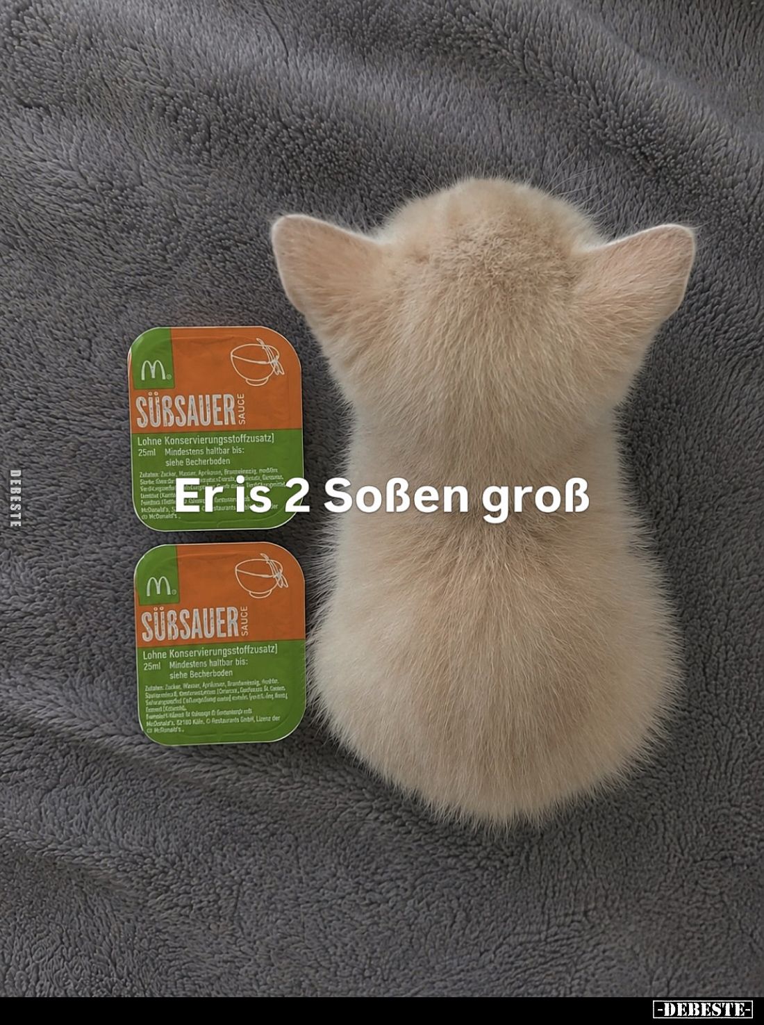 Er is 2 Soßen groß