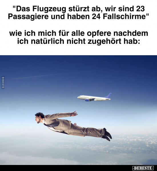 "Das Flugzeug stürzt ab.." - Lustige Bilder | DEBESTE.de