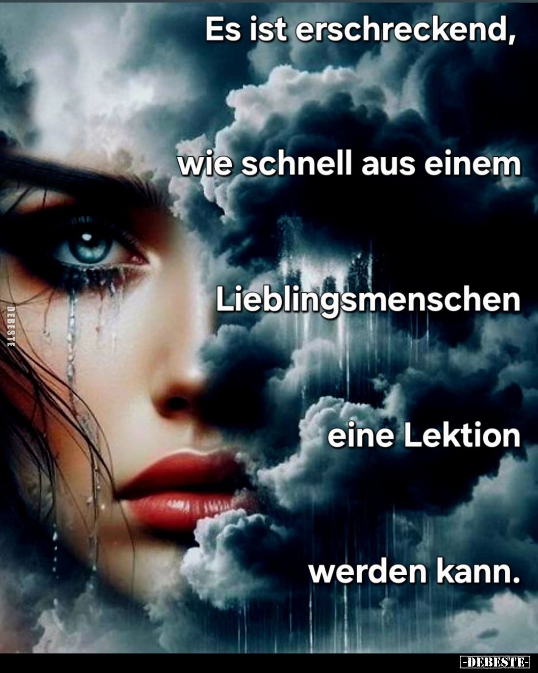 Es ist erschreckend,
wie schnell aus einem
Lieblingsmenschen
eine Lektion
werden kann.