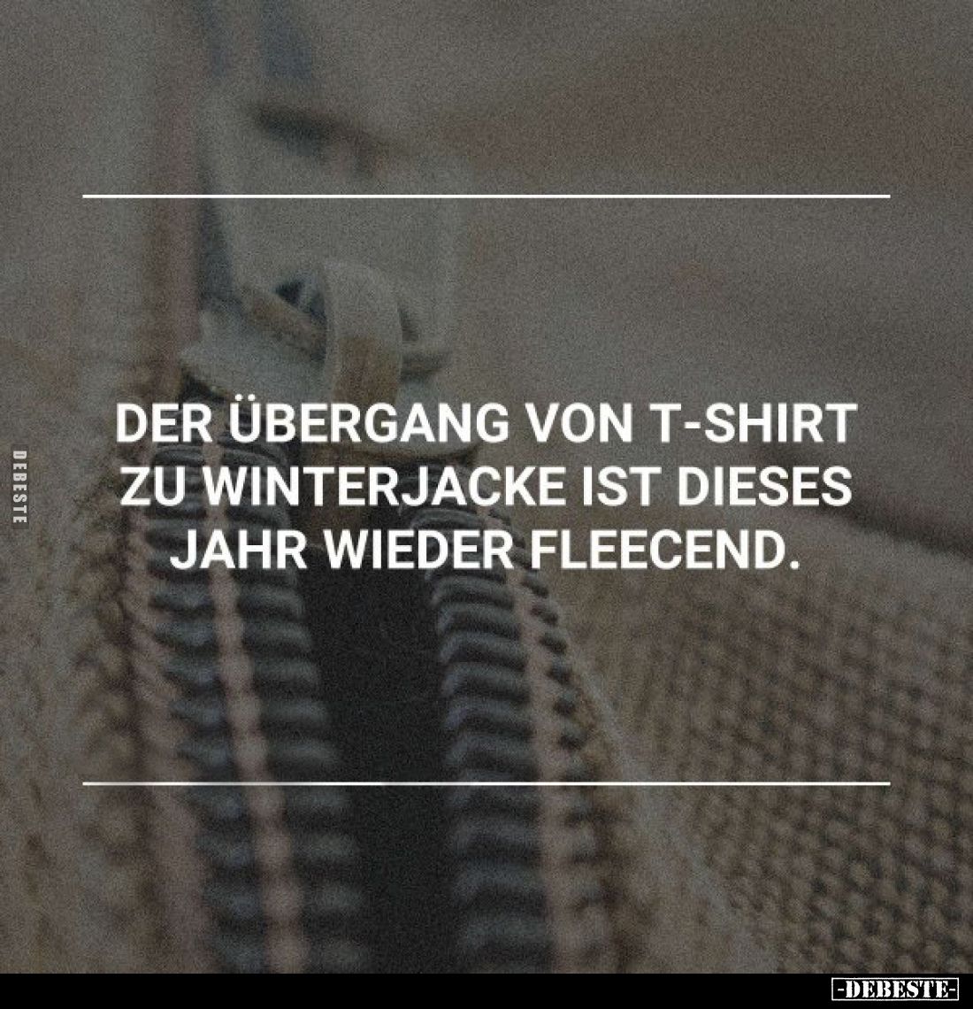 Der Übergang von T-Shirt zu Winterjacke ist dieses Jahr wieder fleecend.