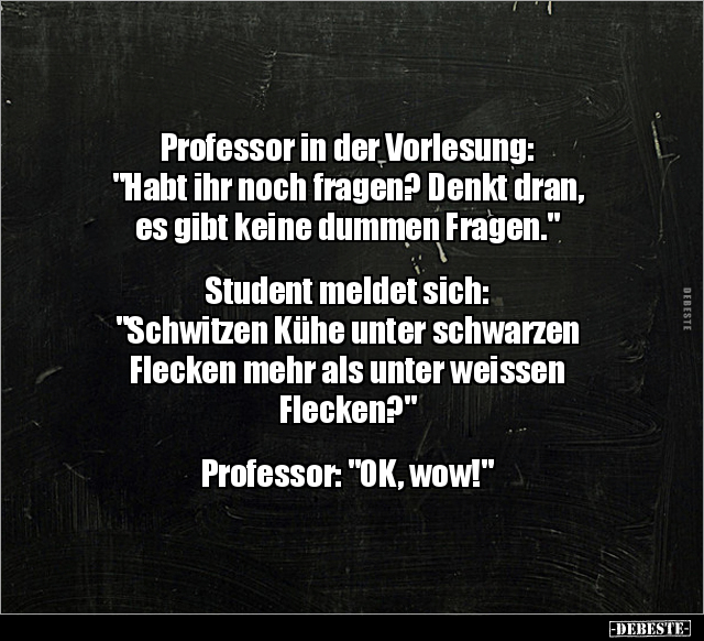 Professor in der Vorlesung: "Habt ihr noch fragen? Denkt.." - Lustige Bilder | DEBESTE.de