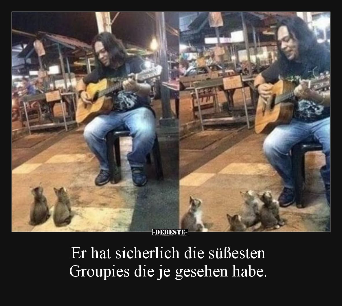 Er hat sicherlich die süßesten Groupies die je gesehen habe.