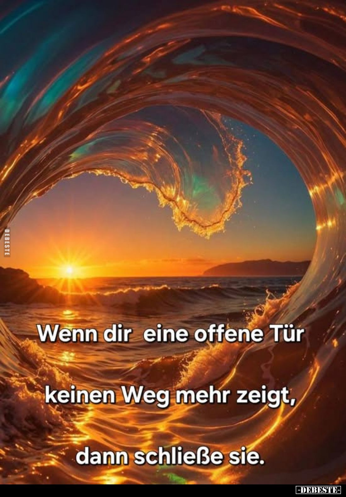 Wenn dir eine offene Tür keinen Weg mehr zeigt, dann schließe sie.