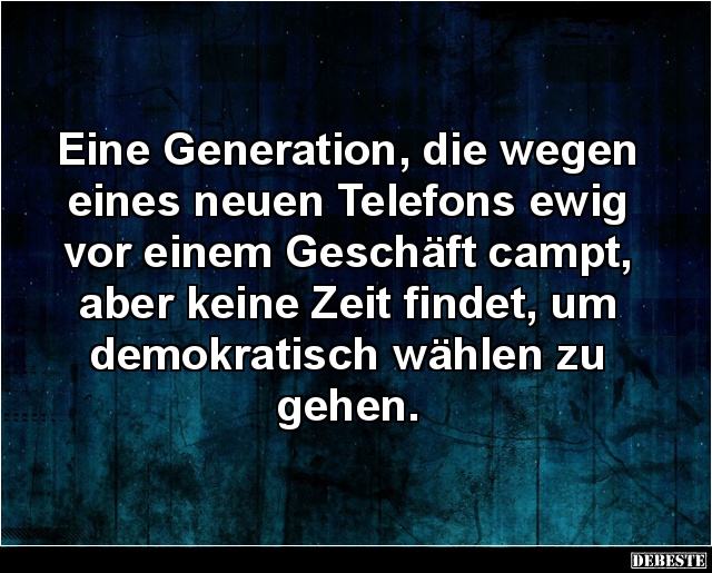 Eine Generation, die wegen eines neuen Telefons.. - Lustige Bilder | DEBESTE.de