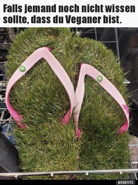 Falls jemand noch nicht wissen sollte, dass du Veganer..