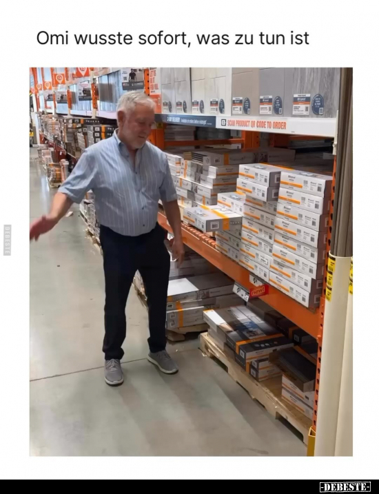 Omi wusste sofort, was zu tun ist.