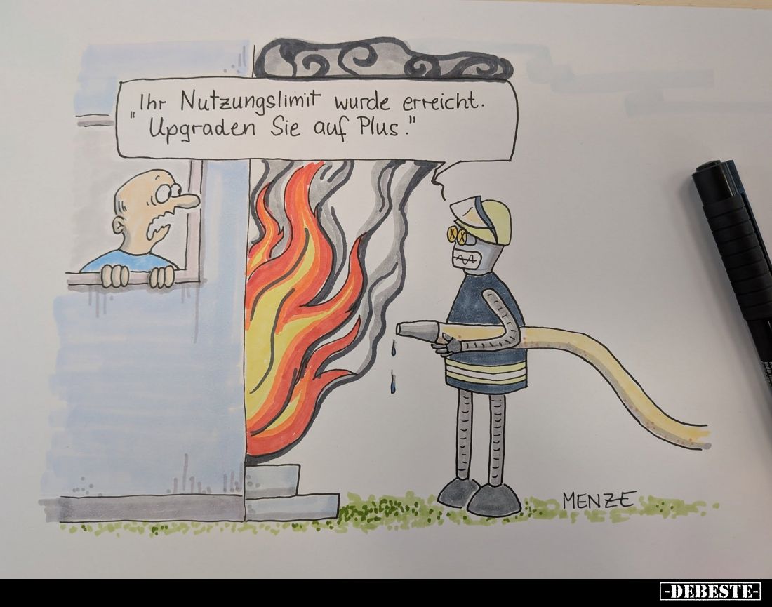 Ihr Nutzungslimit wurde erreicht.
"Upgraden Sie auf Plus".