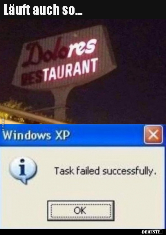 Läuft auch so...