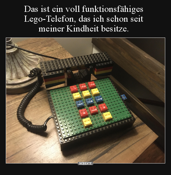 Das ist ein voll funktionsfähiges Lego-Telefon, das ich.. - Lustige Bilder | DEBESTE.de