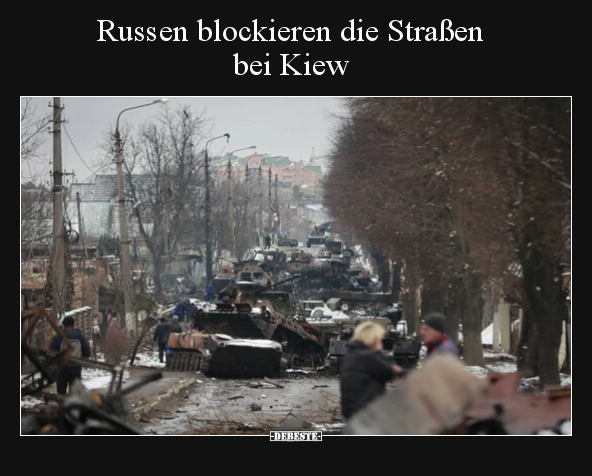 Russen blockieren die Straßen bei Kiew