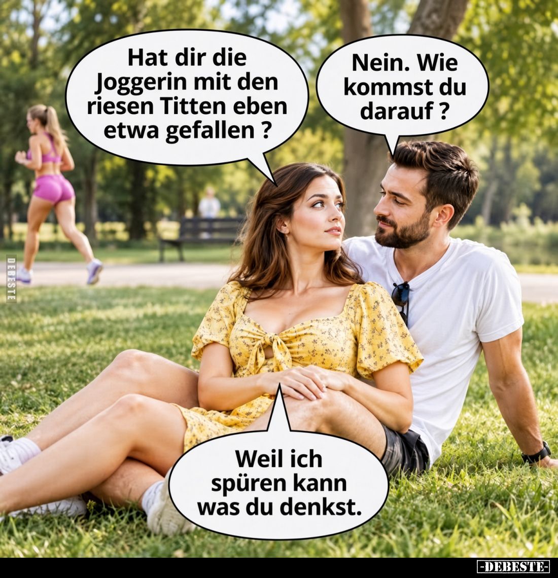 Hat dir die Joggerin mit den riesen Titten eben etwa gefallen?.. - Lustige Bilder | DEBESTE.de