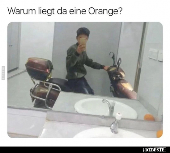 Warum liegt da eine Orange?.. - Lustige Bilder | DEBESTE.de