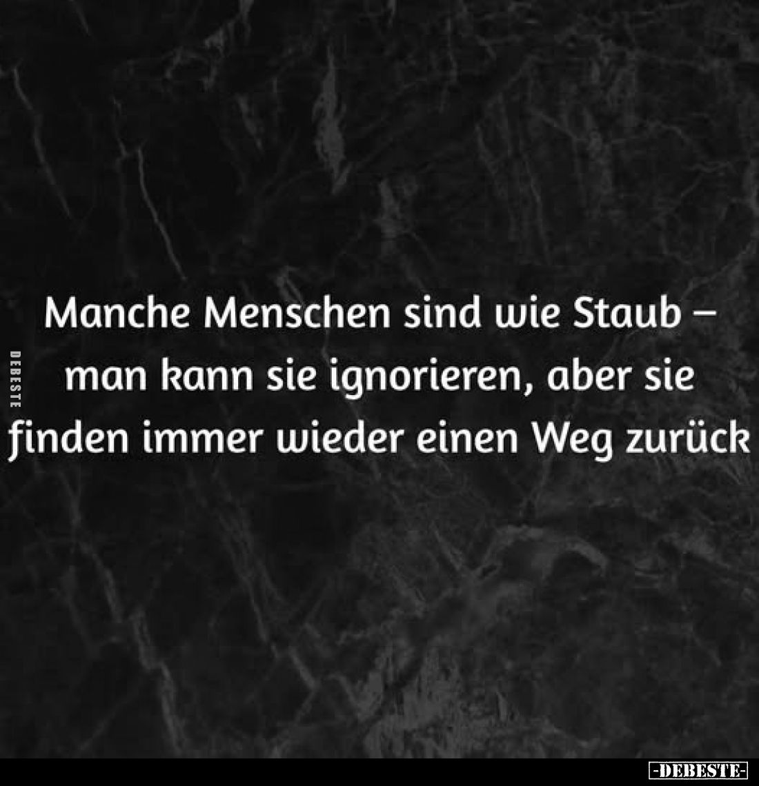 Manche Menschen sind wie Staub - man kann sie ignorieren.. - Lustige Bilder | DEBESTE.de