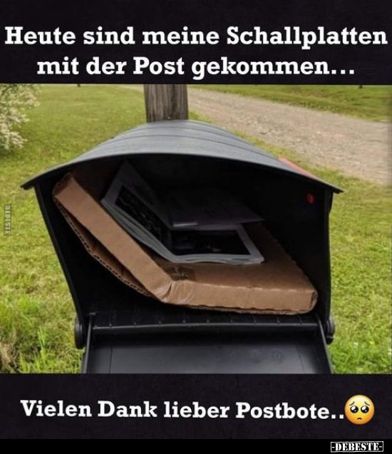 Heute sind meine Schallplatten mit der Post gekommen... - Lustige Bilder | DEBESTE.de