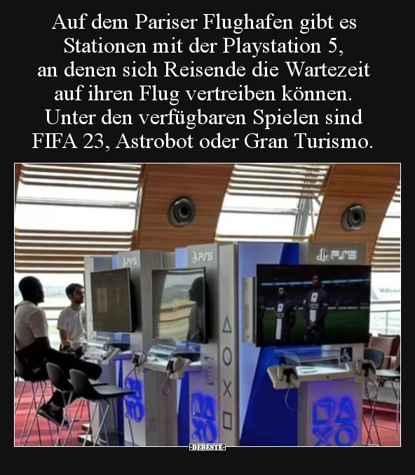 Auf dem Pariser Flughafen gibt es Stationen mit der.. - Lustige Bilder | DEBESTE.de