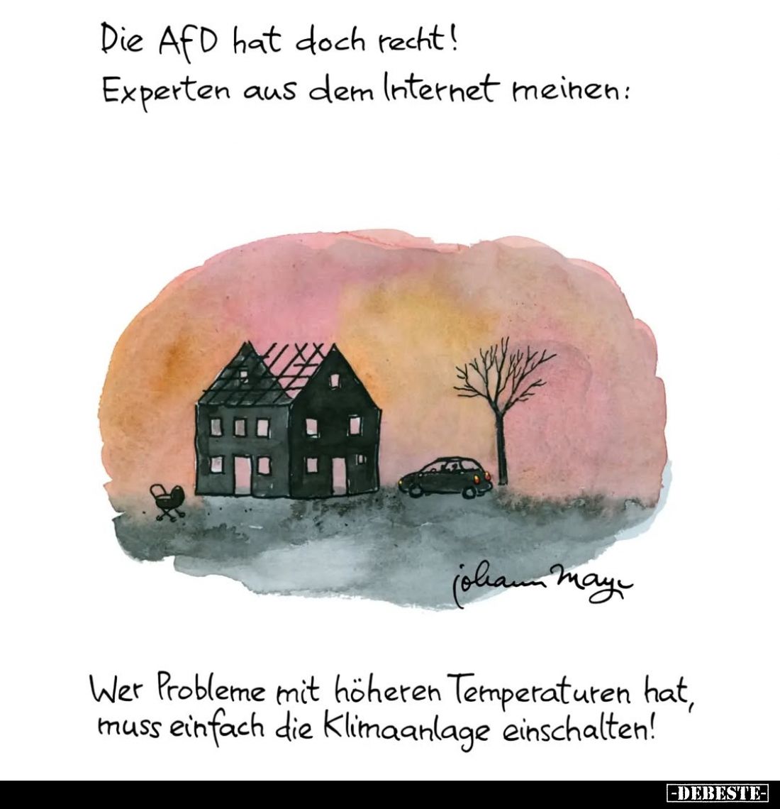 Die AfD hat doch recht! - Experten aus dem Internet meinen: Wer Probleme mit höheren Temperaturen hat, muss einfach die Klima...
