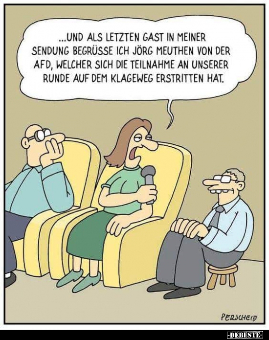 ...Und als letzten Gast in meiner Sendung Begrüsse ich Jörg..