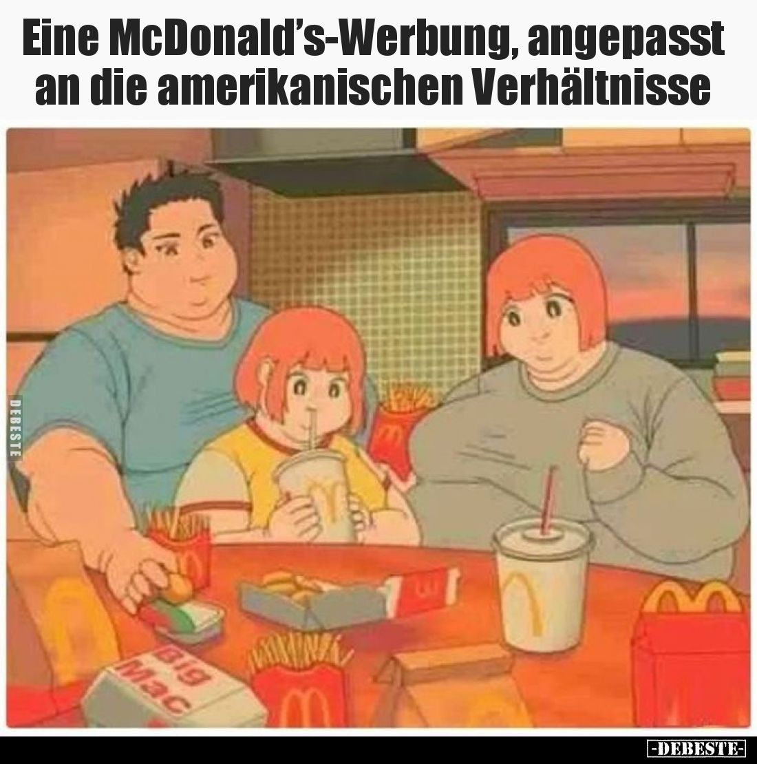 Eine McDonald’s-Werbung, angepasst an die amerikanischen Verhältnisse