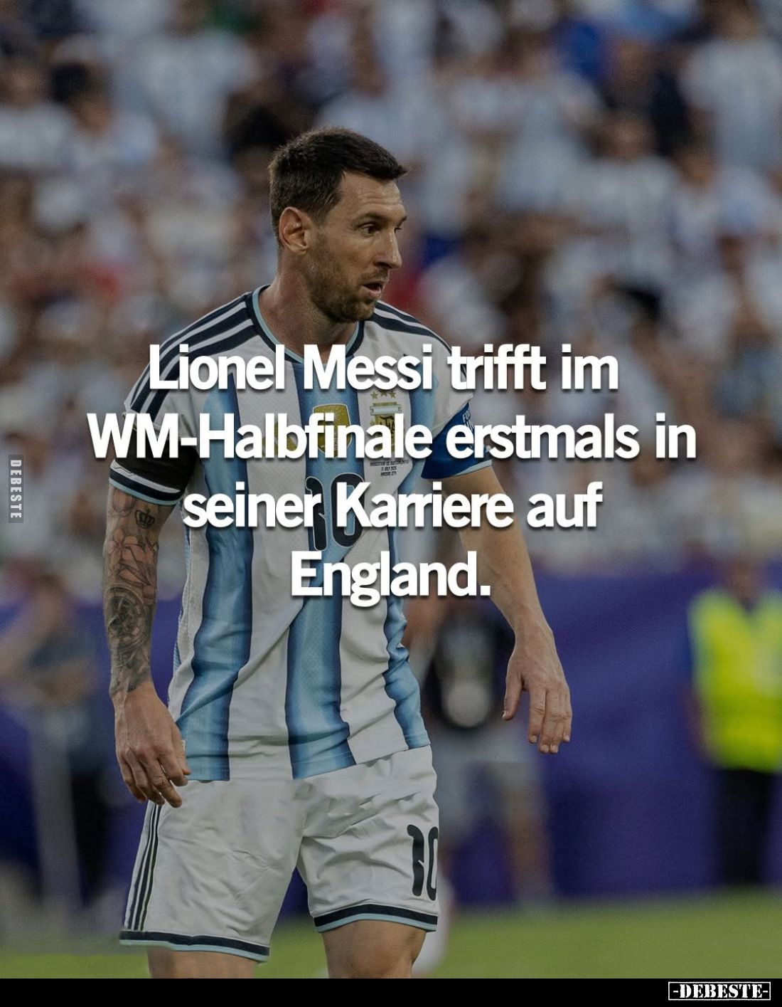Lionel Messi trifft im WM-Halbfinale erstmals in seiner Karriere auf England.