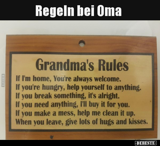 Regeln bei Oma..