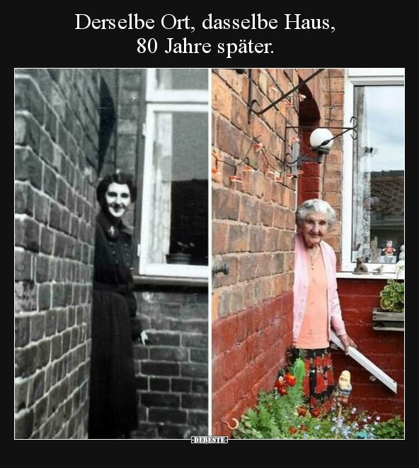 Derselbe Ort, dasselbe Haus, 80 Jahre später... - Lustige Bilder | DEBESTE.de