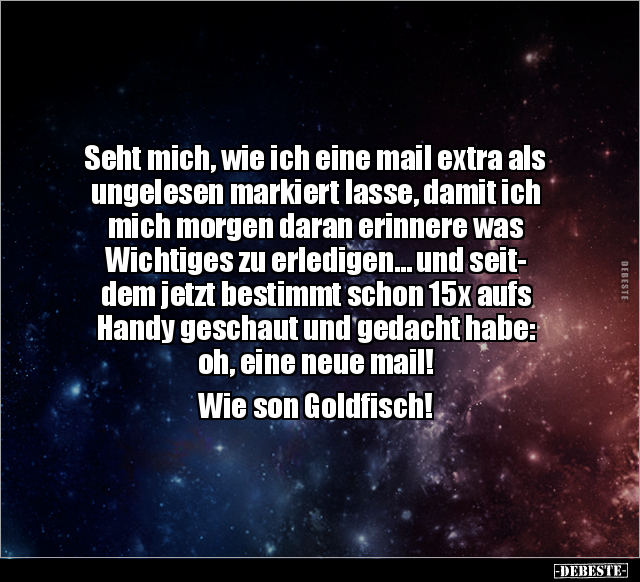 Seht mich, wie ich eine mail extra als ungelesen markiert.. - Lustige Bilder | DEBESTE.de