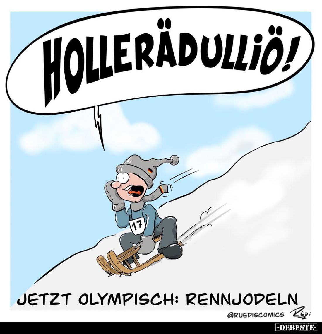 Hollerädulliö!
-
Jetzt olympisch: Rennjodeln
