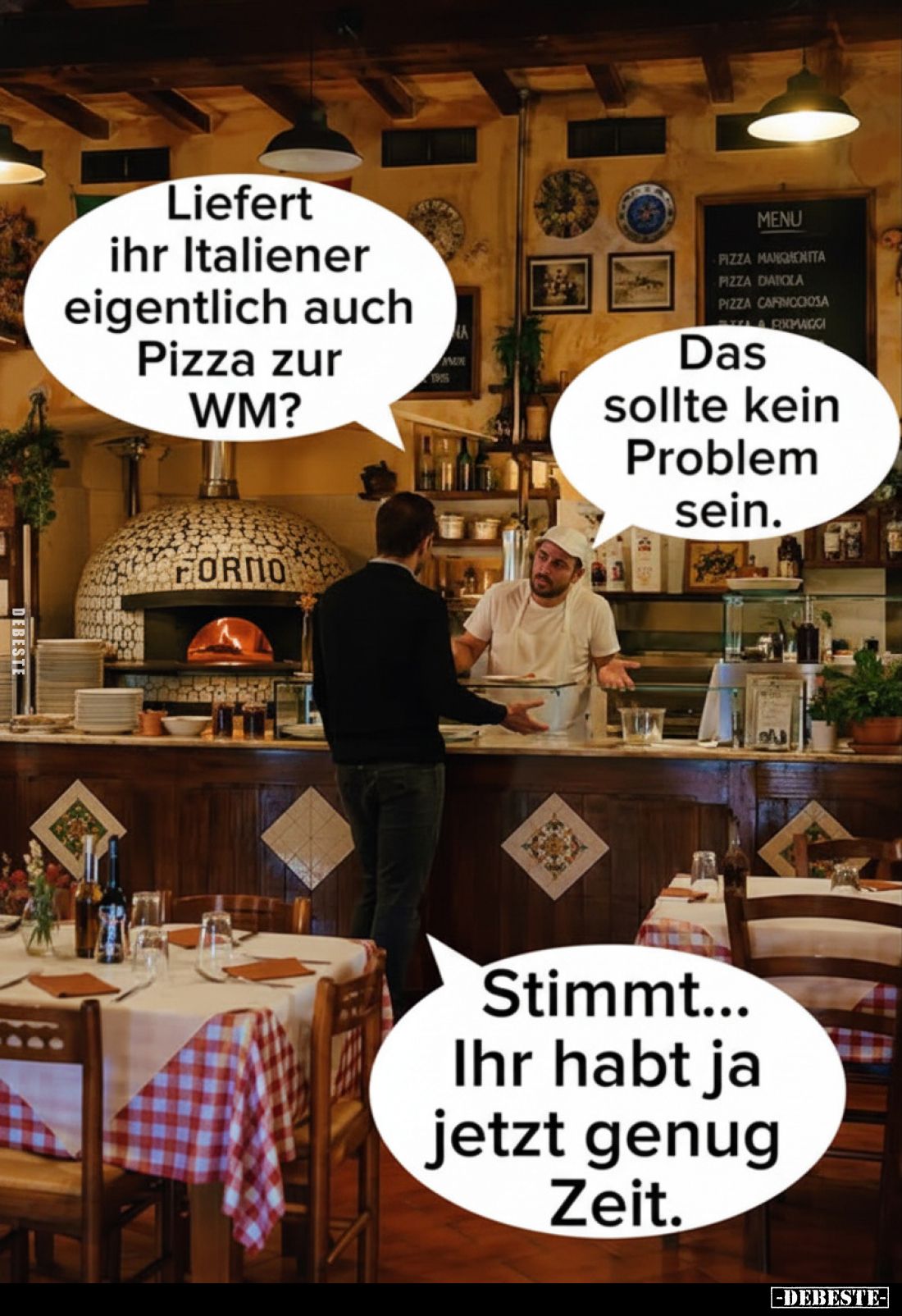 Liefert ihr Italiener eigentlich auch Pizza zur WM?.. - Lustige Bilder | DEBESTE.de