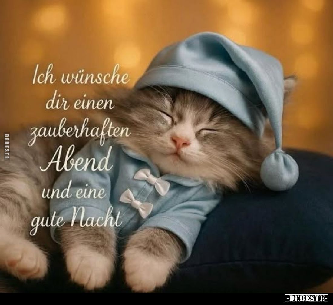 Ich wünsche dir einen zauberhaften Abend und eine gute Nacht.