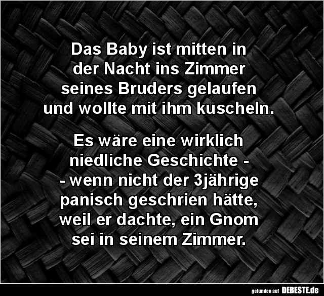 Das Baby ist mitten in der Nacht ins Zimmer... - Lustige Bilder | DEBESTE.de