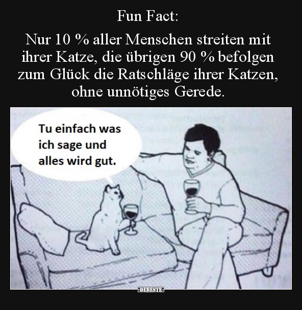 Fun Fact: Nur 10 % aller Menschen streiten mit ihrer.. - Lustige Bilder | DEBESTE.de