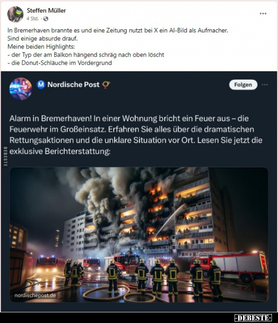 In Bremerhaven brannte.. - Lustige Bilder | DEBESTE.de