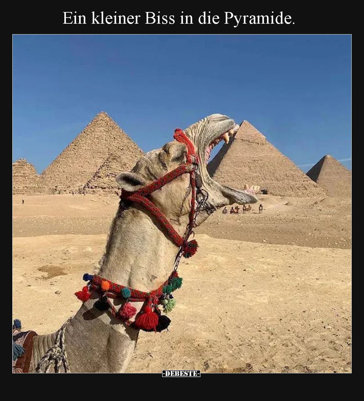 Ein kleiner Biss in die Pyramide.