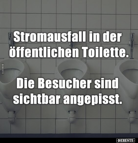 Stromausfall auf den Toiletten.. - Lustige Bilder | DEBESTE.de