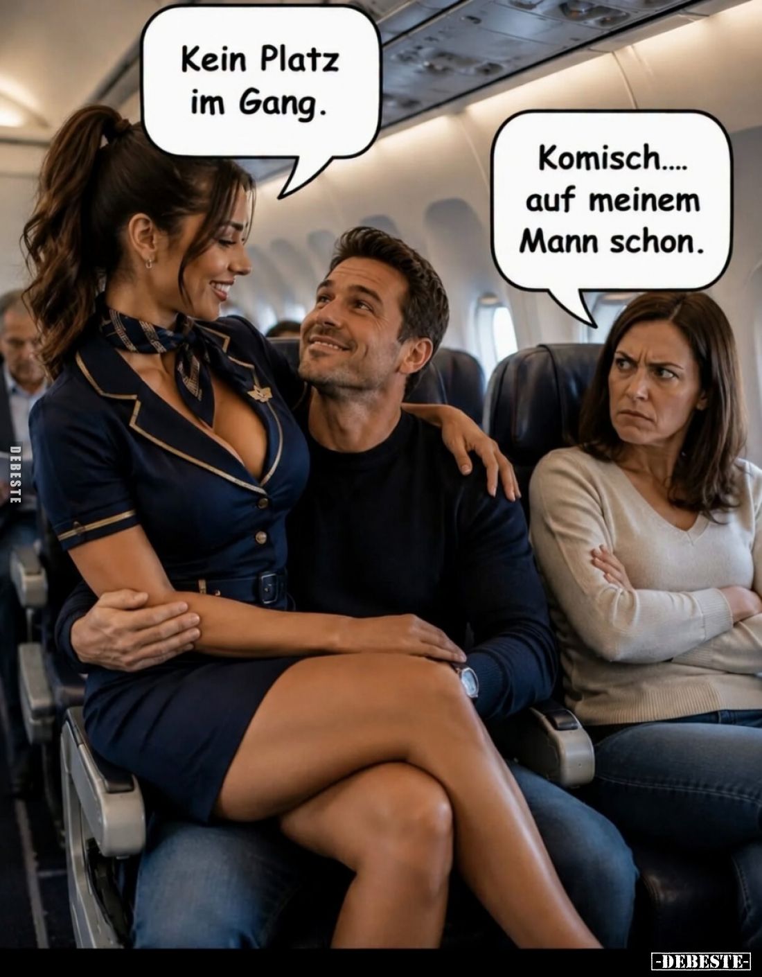 Kein Platz im Gang. -
Komisch.... auf meinem Mann schon.