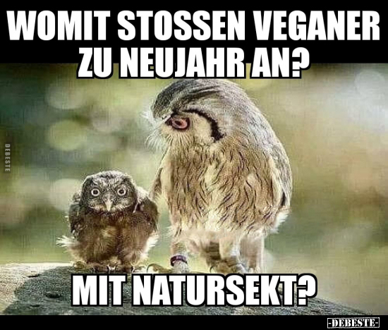 Womit stossen Veganer zu Neujahr an?.. - Lustige Bilder | DEBESTE.de