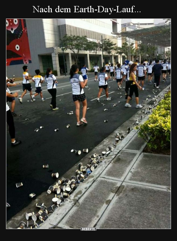 Nach dem Earth-Day-Lauf